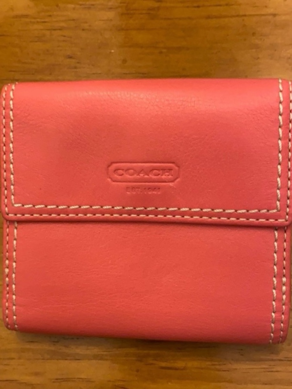 Vintage Coach Bi-fold Leather Turnlock Wallet